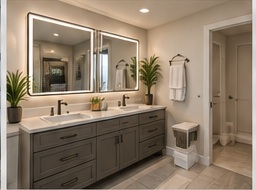 Modern practical bathroom remodeling example