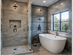 Full modern bathroom remodeling example