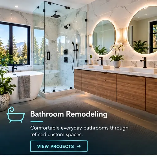 Finished bathroom remodeling project