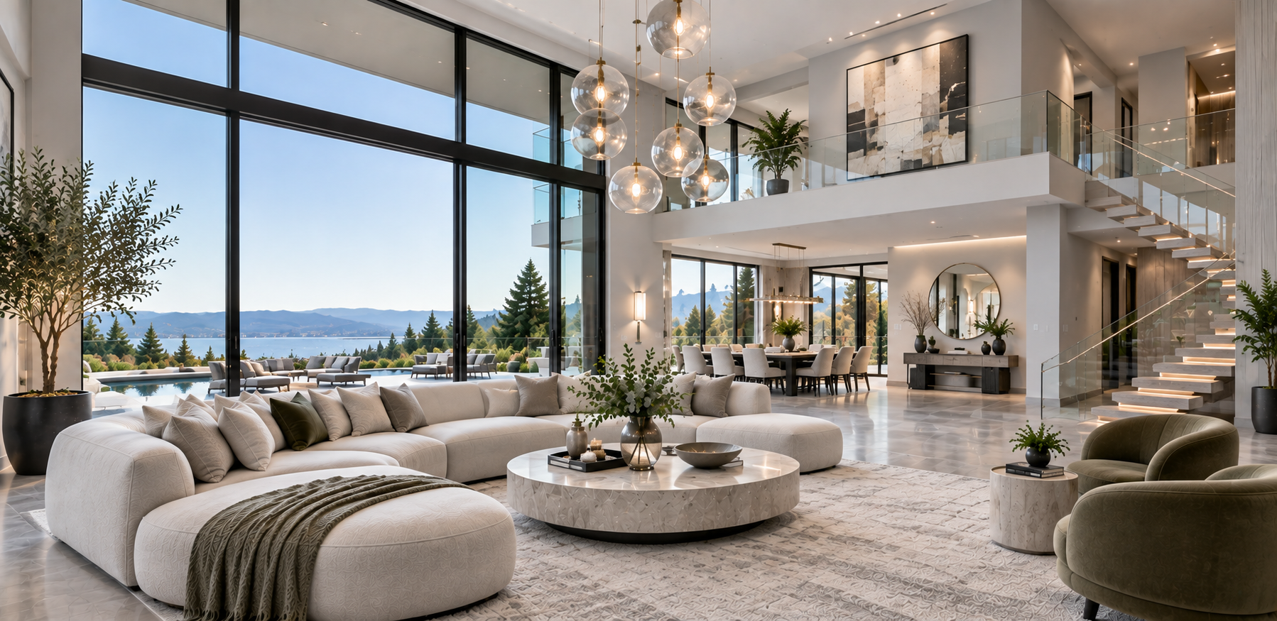 Luxury living room remodeling example