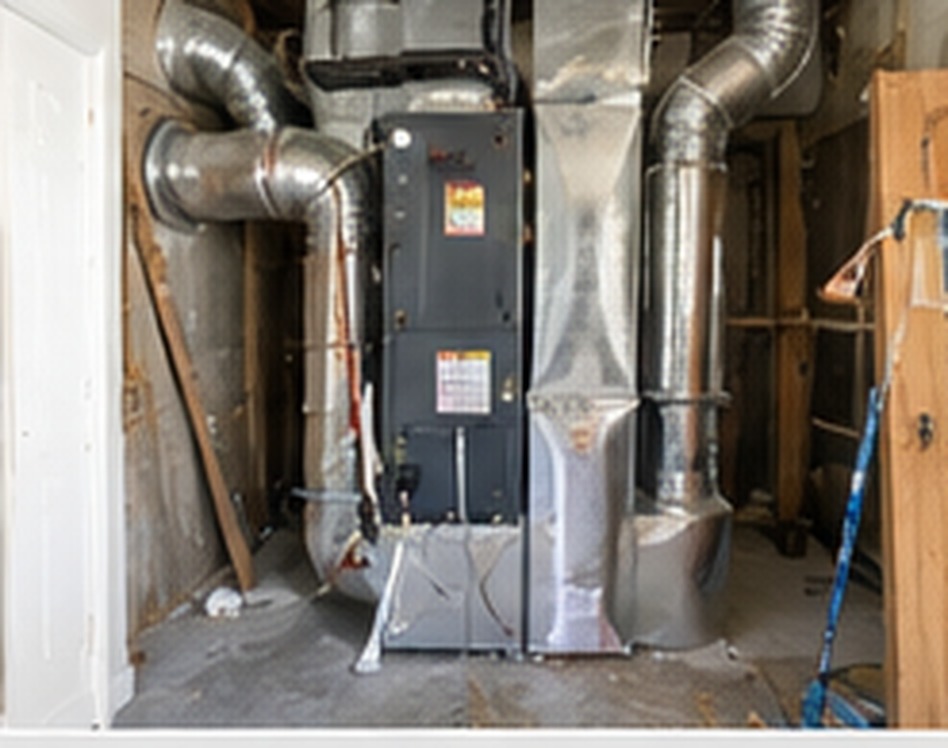 Heating and Cooling HVAC project in progress